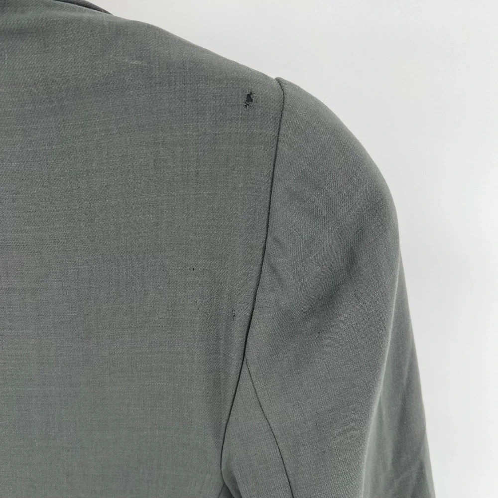 Vintage Giorgio Armani Le Collezioni Women Grey Wool Blazer Made in Italy M 8-10 - Picture 4 of 13